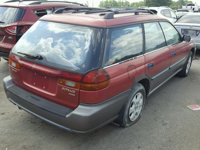 4S3BG6858W7600787 - 1998 SUBARU LEGACY 30T MAROON photo 4