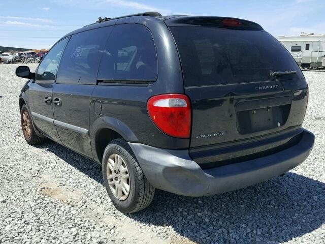 1D4GP25R27B237412 - 2007 DODGE CARAVAN SE BLACK photo 3