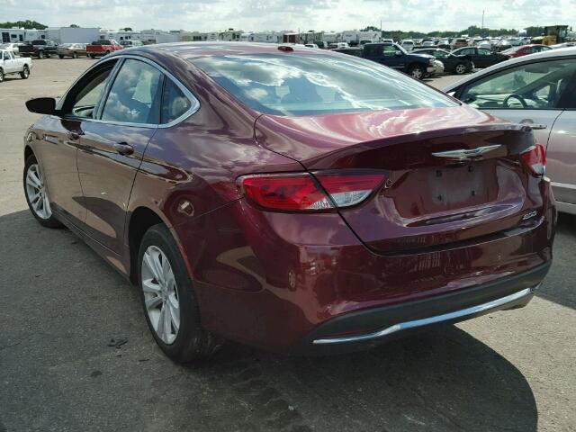 1C3CCCAB8FN534398 - 2015 CHRYSLER 200 MAROON photo 3