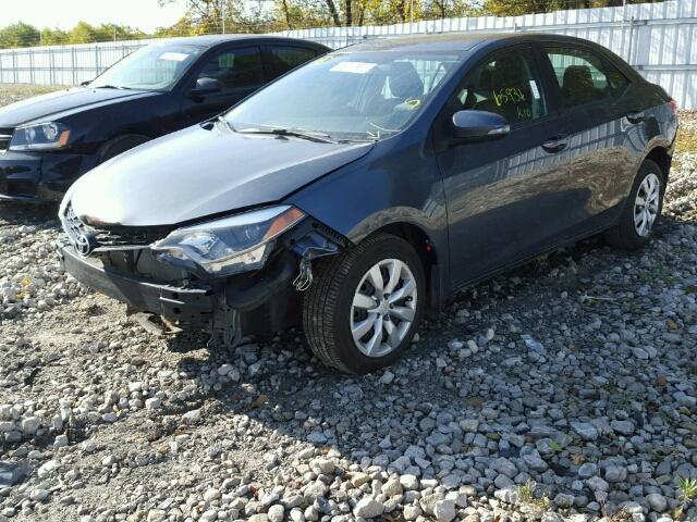 2T1BURHE1EC221606 - 2014 TOYOTA COROLLA L GRAY photo 2