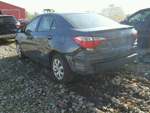 2T1BURHE1EC221606 - 2014 TOYOTA COROLLA L GRAY photo 3