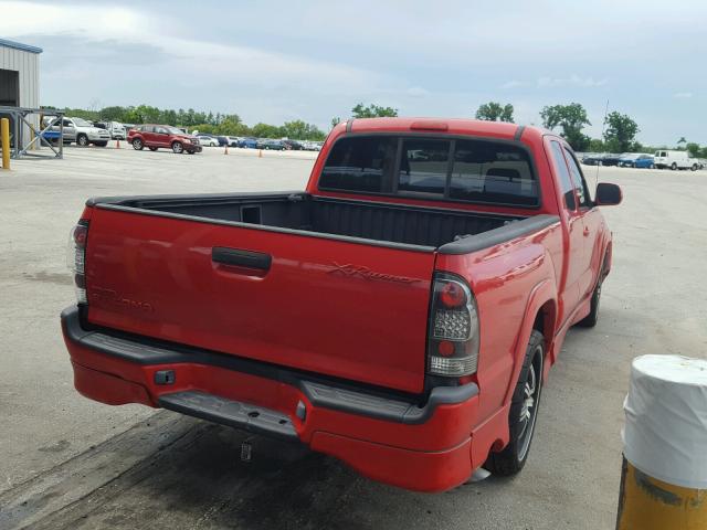 5TETU22N06Z264138 - 2006 TOYOTA TACOMA X-R RED photo 4