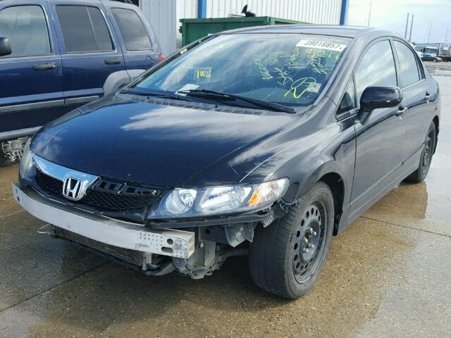 19XFA1F57BE002225 - 2011 HONDA CIVIC BLACK photo 2