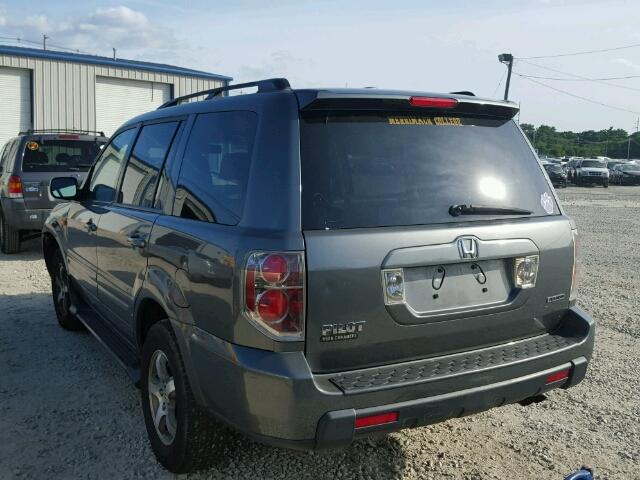 5FNYF18688B012152 - 2008 HONDA PILOT GRAY photo 3