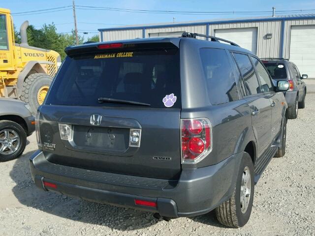 5FNYF18688B012152 - 2008 HONDA PILOT GRAY photo 4