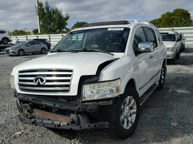 5N3AA08A55N805388 - 2005 INFINITI QX56 WHITE photo 2