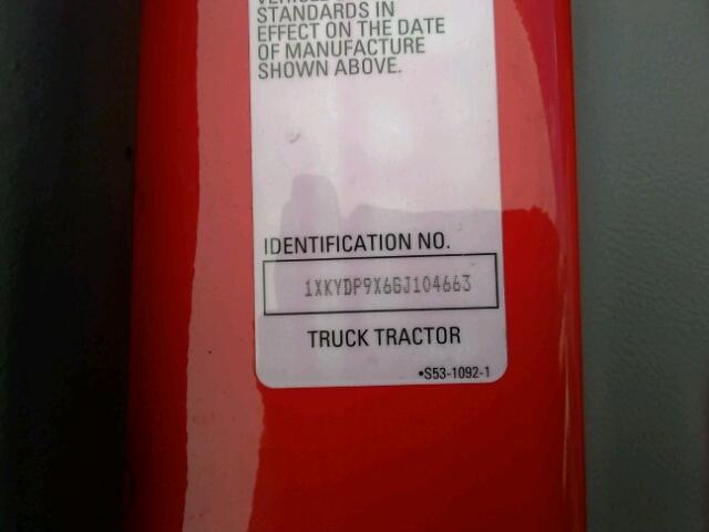 1XKYDP9X6GJ104663 - 2016 KENWORTH CONSTRUCTI RED photo 10