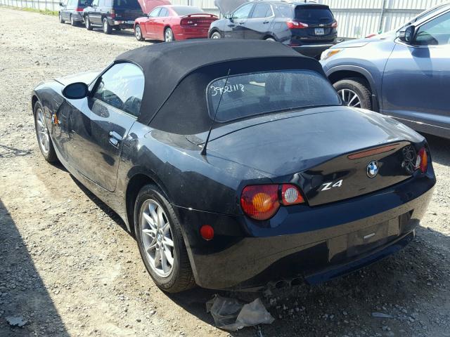 4USBT33403LS40422 - 2003 BMW Z4 2.5 BLACK photo 3