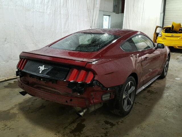 1FA6P8AM0F5308082 - 2015 FORD MUSTANG RED photo 4