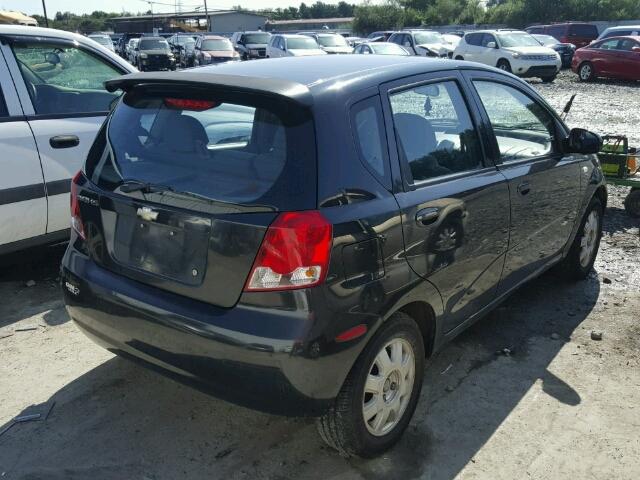 KL1TD62685B410019 - 2005 CHEVROLET AVEO BASE BLACK photo 4