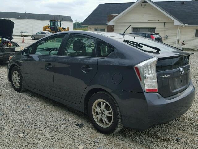 JTDKN3DUXA1306773 - 2010 TOYOTA PRIUS GRAY photo 3