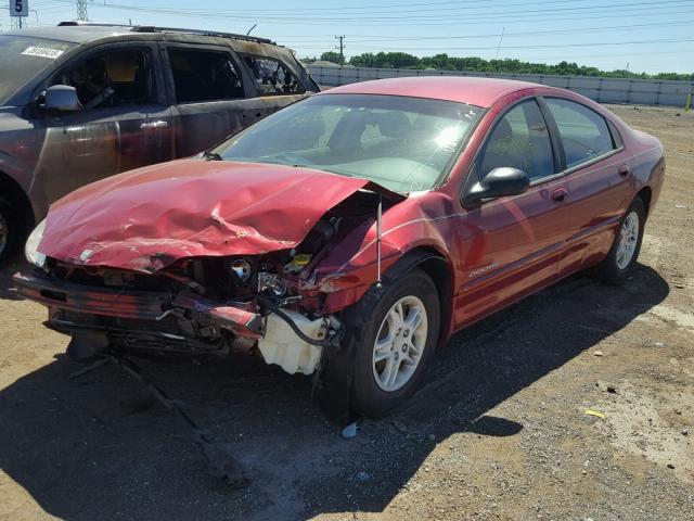 2B3HD46R3XH808287 - 1999 DODGE INTREPID RED photo 2