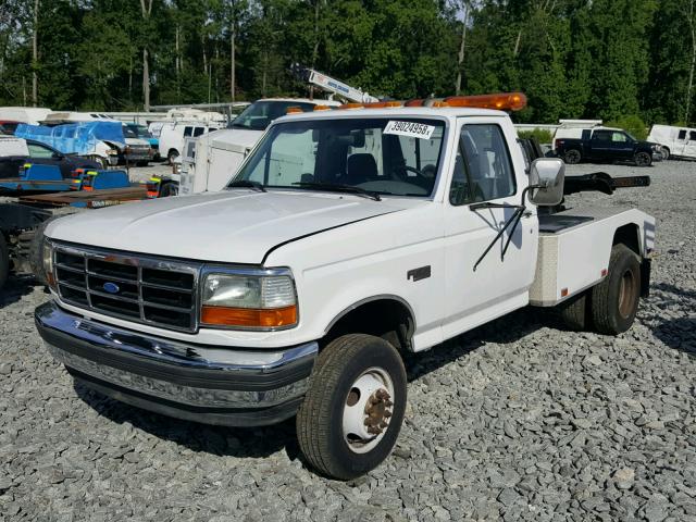 1FDLF47G9VED11003 - 1997 FORD F SUPER DU WHITE photo 2