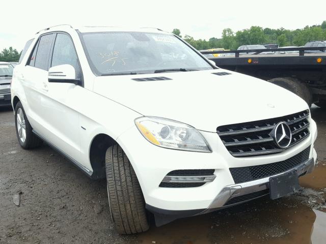 4JGDA5HBXCA077485 - 2012 MERCEDES-BENZ ML 350 4MA WHITE photo 1