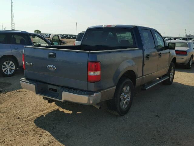 1FTRW12W36KB15296 - 2006 FORD F150 BLUE photo 4