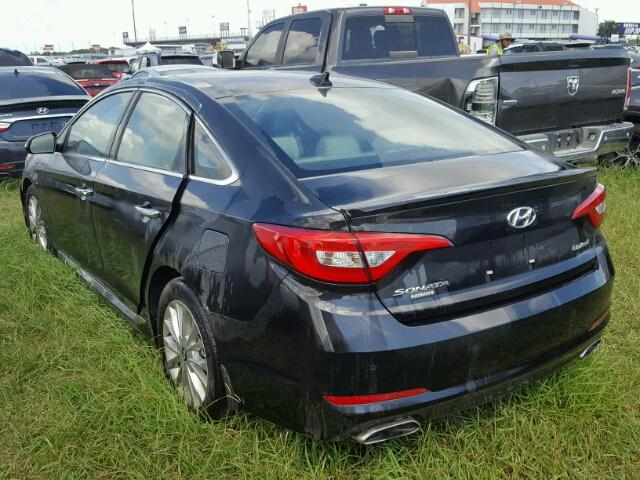 5NPE34AF2FH138707 - 2015 HYUNDAI SONATA BLACK photo 3