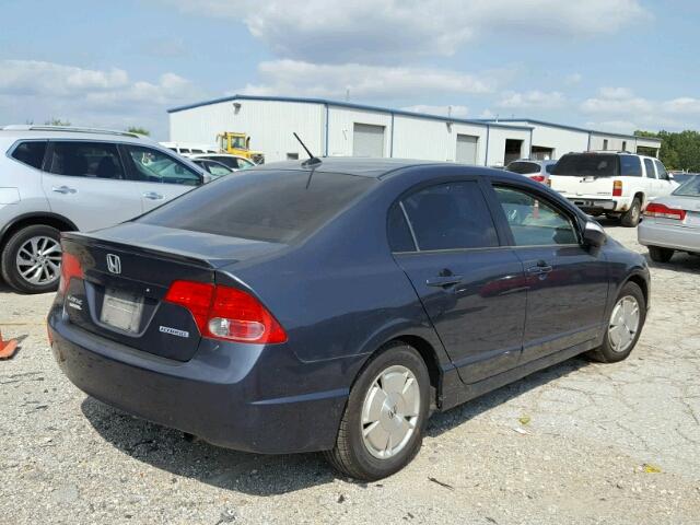 JHMFA362X7S006855 - 2007 HONDA CIVIC BLUE photo 4