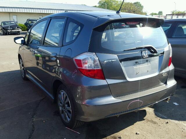 JHMGE8H53DC072022 - 2013 HONDA FIT SPORT GRAY photo 3