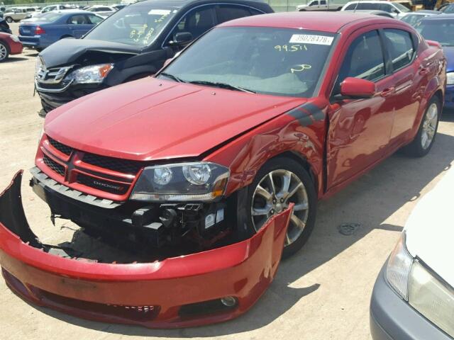 1C3CDZBG4CN142508 - 2012 DODGE AVENGER R/ RED photo 2