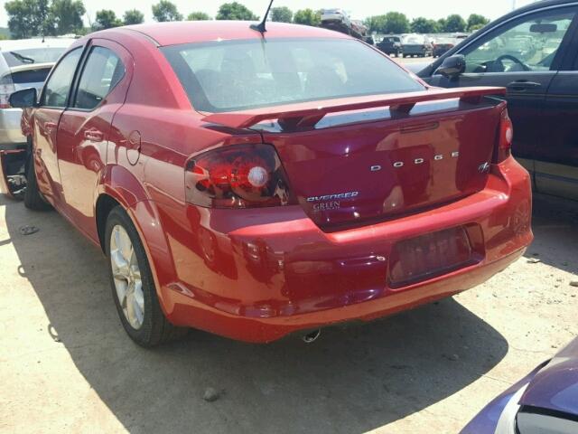 1C3CDZBG4CN142508 - 2012 DODGE AVENGER R/ RED photo 3