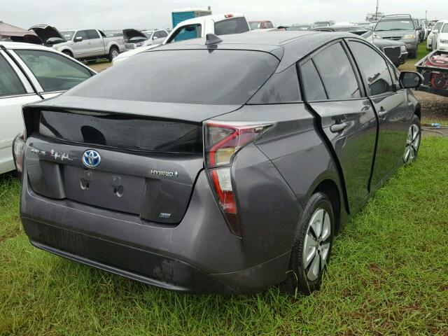 JTDKARFU1G3505283 - 2016 TOYOTA PRIUS GRAY photo 4