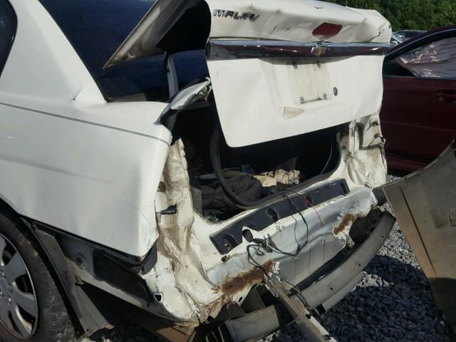 1G1ZS58F48F143185 - 2008 CHEVROLET MALIBU LS თეთრი ფოტო 10