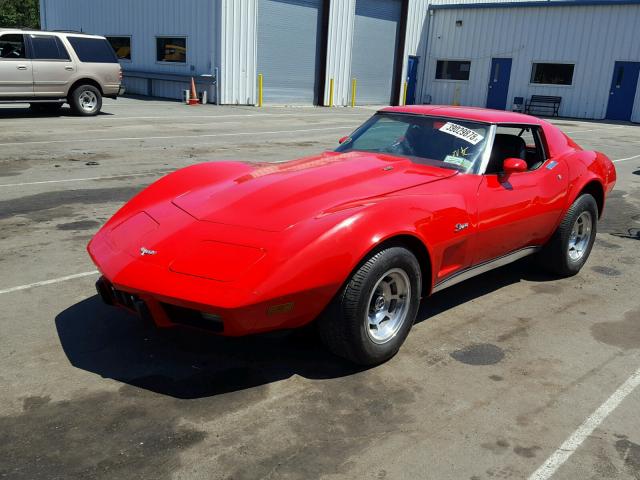 1Z37L7S443446 - 1977 CHEVROLET STINGRAY RED photo 2