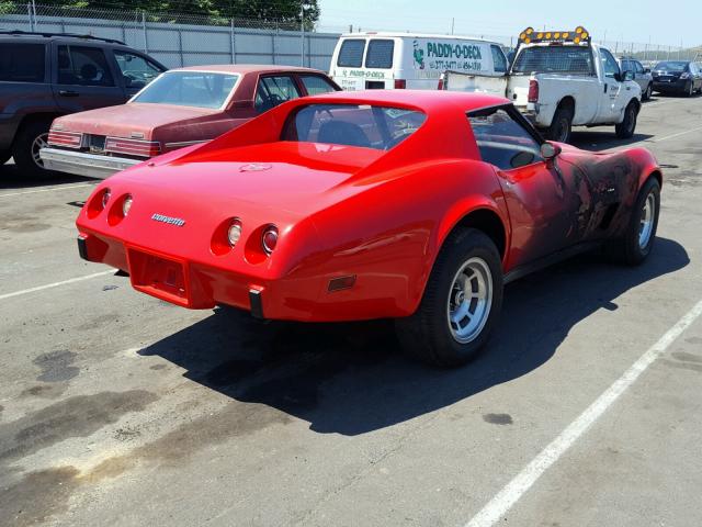 1Z37L7S443446 - 1977 CHEVROLET STINGRAY RED photo 4