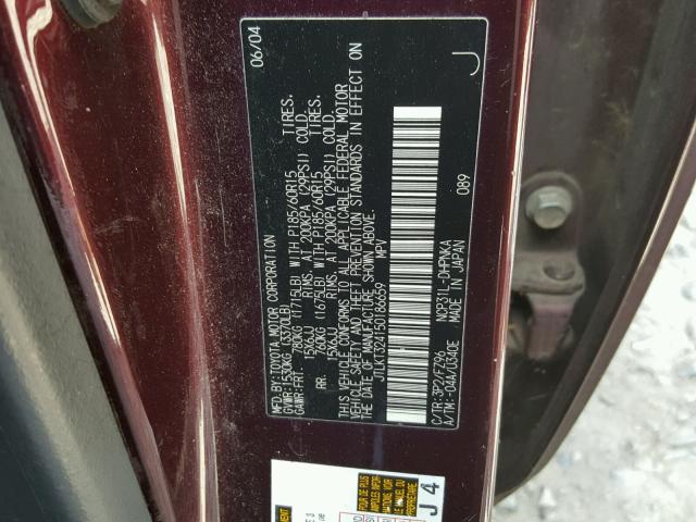 JTLKT324150186659 - 2005 TOYOTA SCION XB Tünd qırmızı foto 10