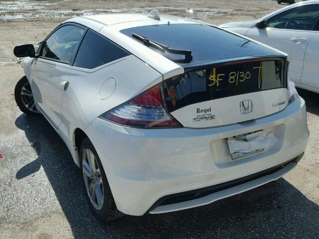 JHMZF1D46DS002742 - 2013 HONDA CR-Z WHITE photo 3