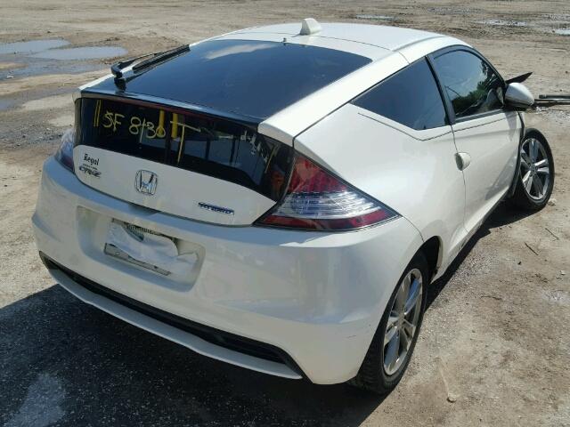 JHMZF1D46DS002742 - 2013 HONDA CR-Z WHITE photo 4