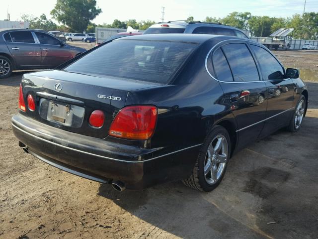 JT8BL69S010001785 - 2001 LEXUS GS 430 BLACK photo 4