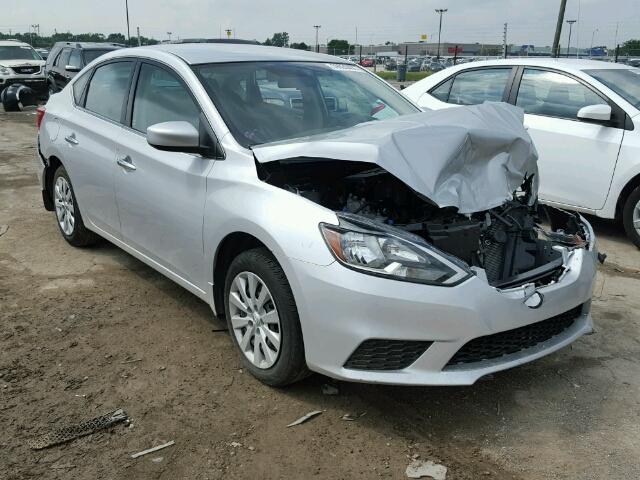 3N1AB7AP4HY337410 - 2017 NISSAN SENTRA S SILVER photo 1