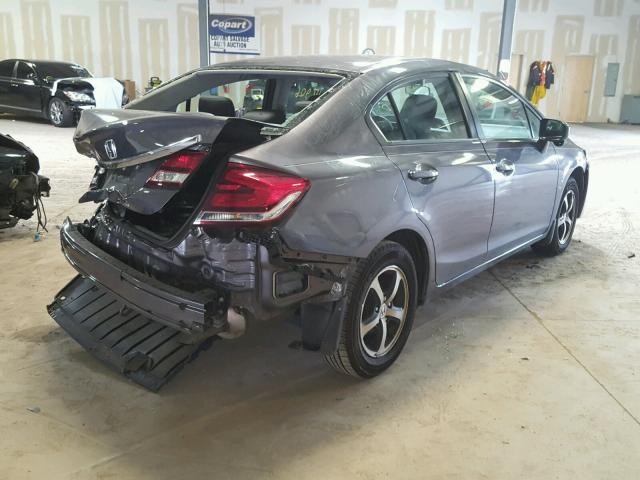 19XFB2F77FE237850 - 2015 HONDA CIVIC SE GRAY photo 4