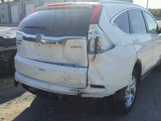 5J6RM4H73FL015209 - 2015 HONDA CR-V EXL WHITE photo 9