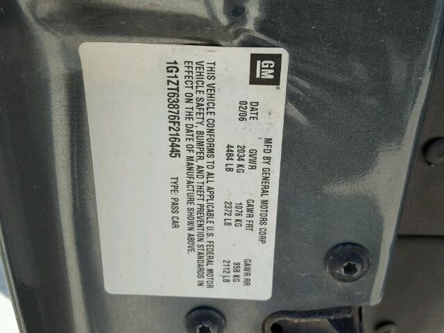 1G1ZT63876F216445 - 2006 CHEVROLET MALIBU MAX 绿色 照片 10