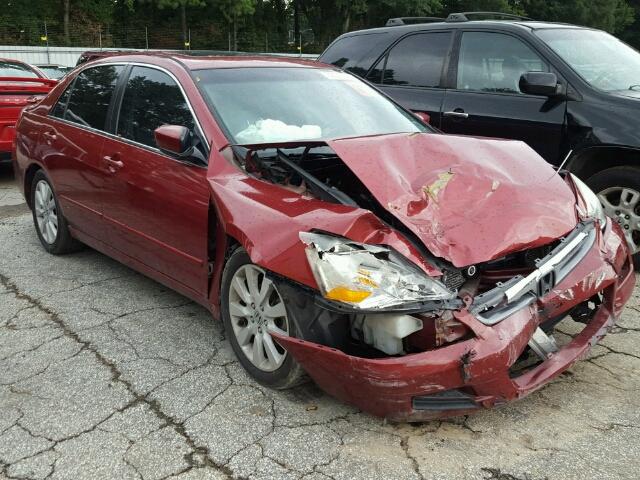 1HGCM66847A096030 - 2007 HONDA ACCORD RED photo 1