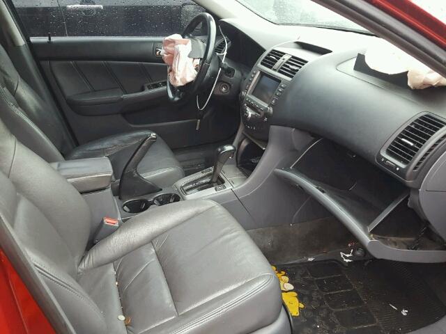 1HGCM66847A096030 - 2007 HONDA ACCORD RED photo 5