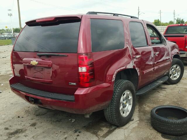 1GNFK13027J358217 - 2007 CHEVROLET TAHOE MAROON photo 4