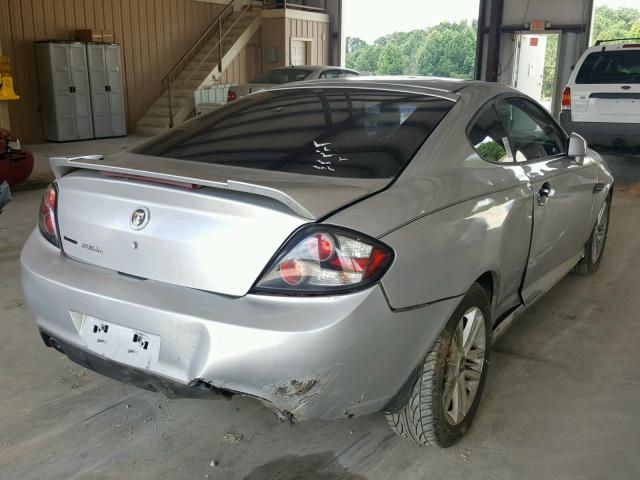 KMHHM66D08U275033 - 2008 HYUNDAI TIBURON GS GRAY photo 4