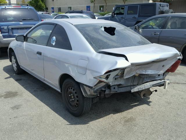 1HGEM22283L026905 - 2003 HONDA CIVIC DX SILVER photo 3