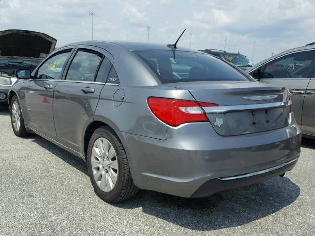 1C3CCBAB0CN163193 - 2012 CHRYSLER 200 LX GRAY photo 3