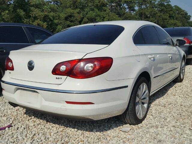 WVWMN7ANXAE557685 - 2010 VOLKSWAGEN CC WHITE photo 4