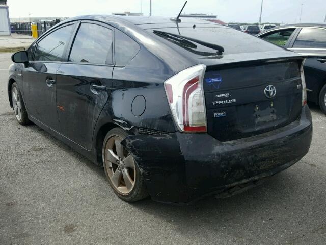 JTDKN3DU1D5584605 - 2013 TOYOTA PRIUS BLACK photo 3