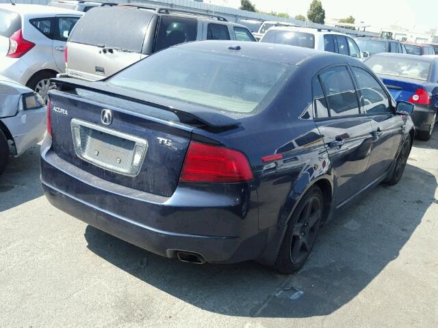 19UUA66284A071782 - 2004 ACURA TL BLUE photo 4