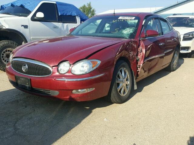 2G4WD562151221179 - 2005 BUICK LACROSSE C RED photo 2