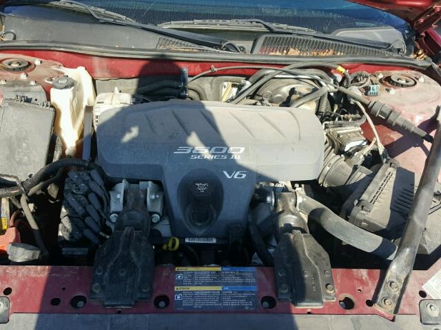 2G4WD562151221179 - 2005 BUICK LACROSSE C RED photo 7