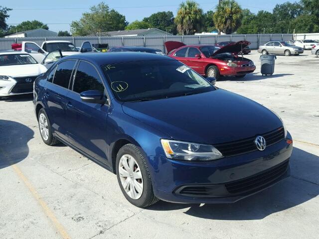 3VWD07AJ8EM370907 - 2014 VOLKSWAGEN JETTA SE BLUE photo 1