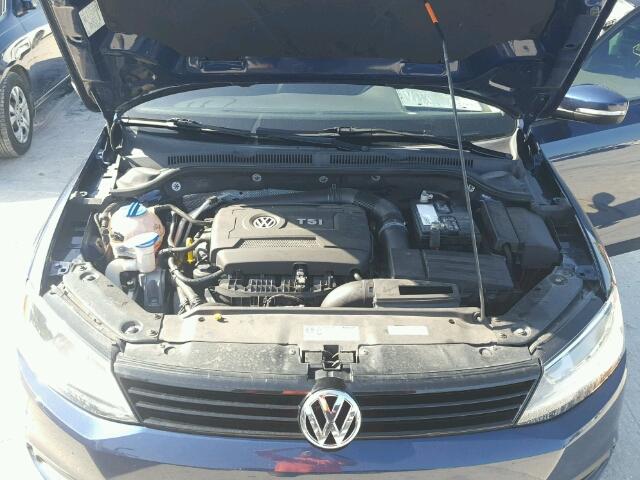 3VWD07AJ8EM370907 - 2014 VOLKSWAGEN JETTA SE BLUE photo 7