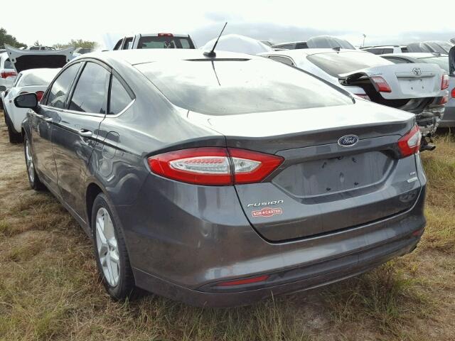 3FA6P0HD8GR327498 - 2016 FORD FUSION SE GRAY photo 3